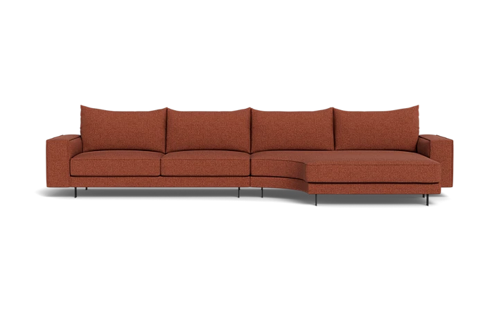 Samba Double Day sofa med rund chaiselong og Pedro arm